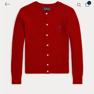 Polo Ralph Lauren kids mini cable knit cardigan NWT